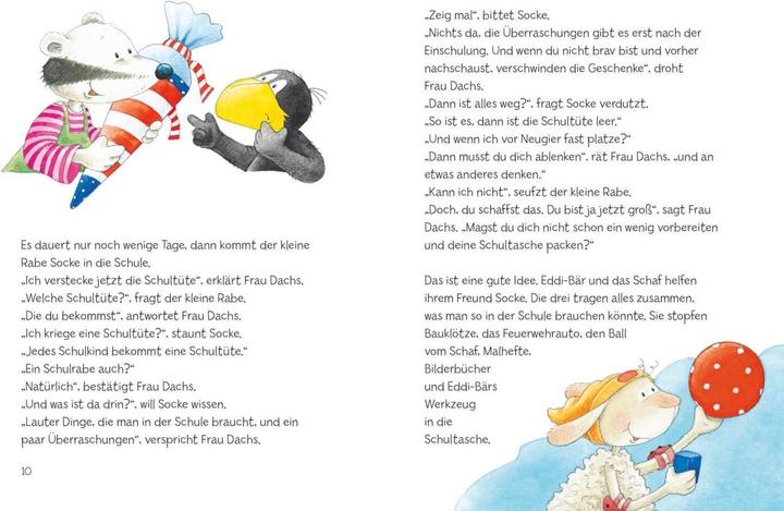 Actual product image Der kleine Rabe Socke: Alles Schule! (German, Nele Moost, Annet Rudolph, 2022)