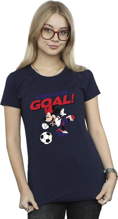 Actual product image Disney Womens/Ladies Minnie Mouse Going For Goal Cotton T-Shirt (M)