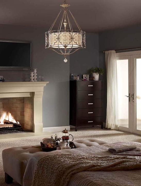 Produktbild Elstead Lighting Marcella Hängeleuchte E27 3-fach Britische Bronze, oxidierte Bronze (E27)