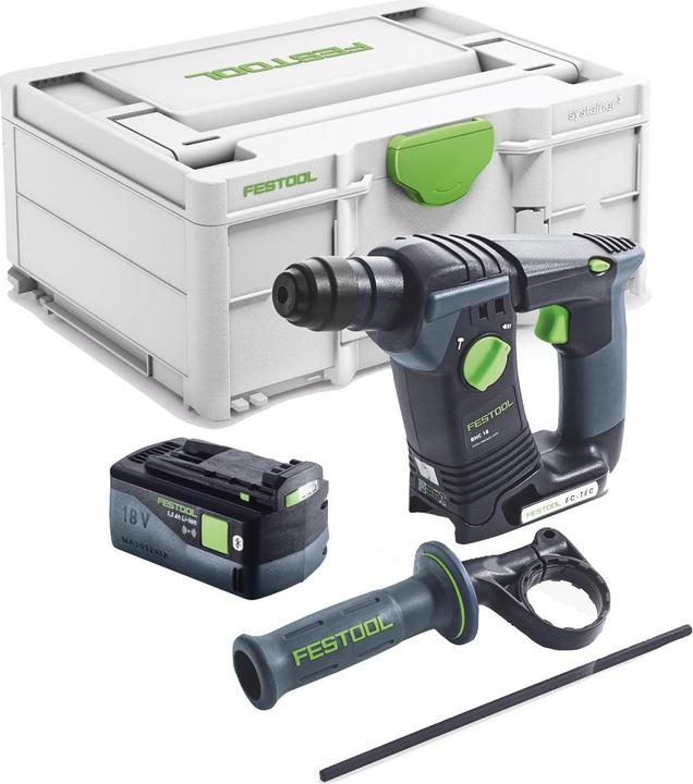 Produktbild Festool BHC 18-Basic Akku Bohrhammer 18 V 1,8 J SDS Plus Brushless + 1x Akku 5,0 Ah + Systainer - (Akkubetrieb)