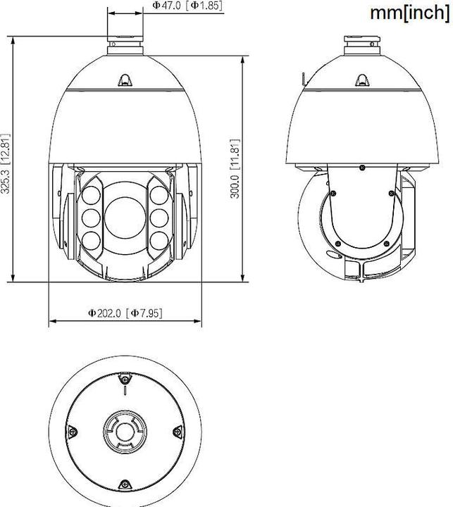 Actual product image Dahua SD6C3432XB-HNR-AGQ-PV IP camera 4MP T/N IR (2560 x 1440 Pixels)