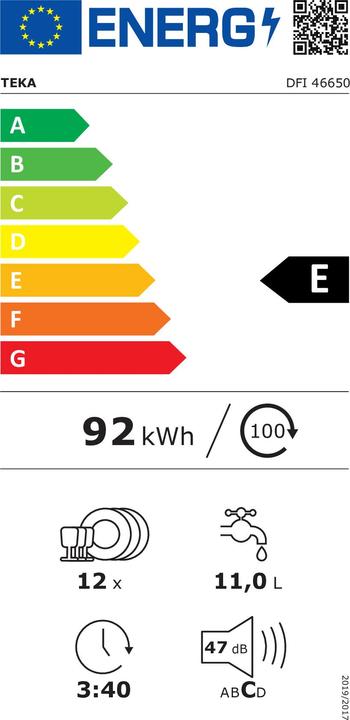 Energy Label Teka DFI 46650