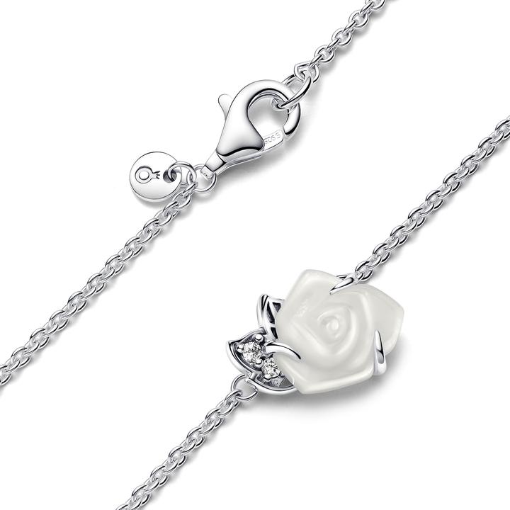 Image du produit Pandora Collier Rose blanche (Résine biologique, Argent sterling 925, 38 cm)
