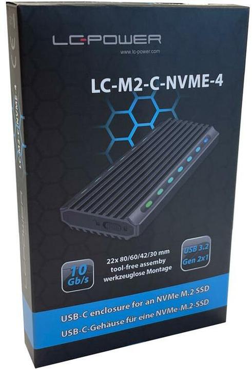 Produktbild LC-Power USB3.2 LC-M2-C-NVME-4 f. M.2 SSD Laufwerks-Gehus (M.2)