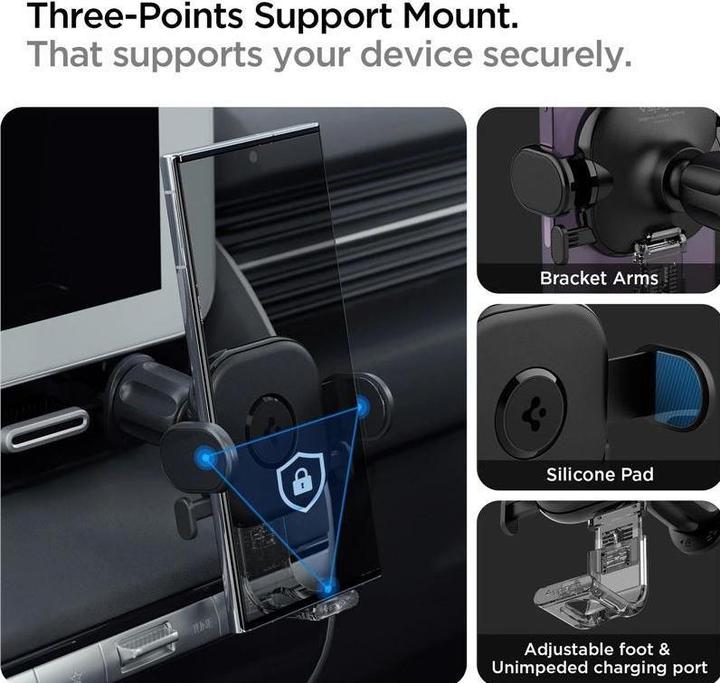 Actual product image Spigen car mount UTS12 Onetap Universal Vent Car Mount black