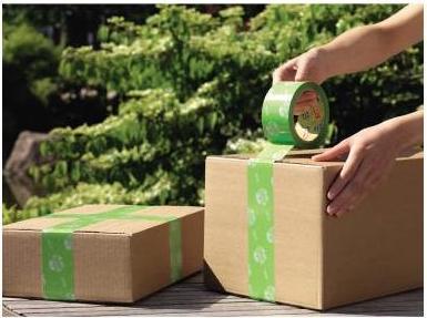 Actual product image tesa tesapack ECO & STRONG packaging tape - environmentally friendly packaging tape made from 100 % (50 mm)