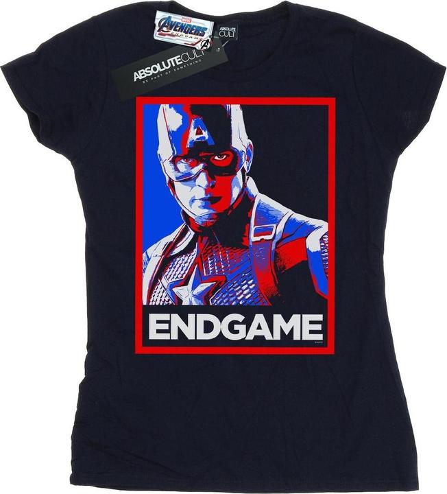 Avengers Endgame Captain America Poster Baumwolle TShirt