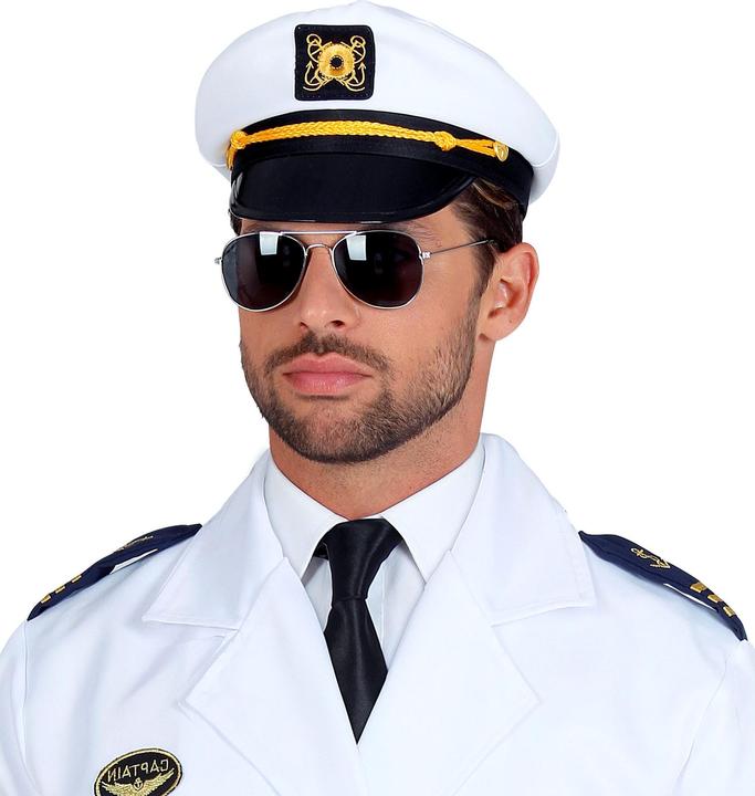Actual product image Magni Widmann 51955 - Hat captain, cap captain, sailor, navy, sailor, theme party, carnival