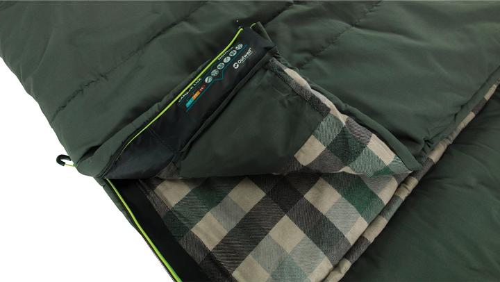 Actual product image Outwell Sleeping bag Camper Lux Double Polyester, dark green (235 cm)