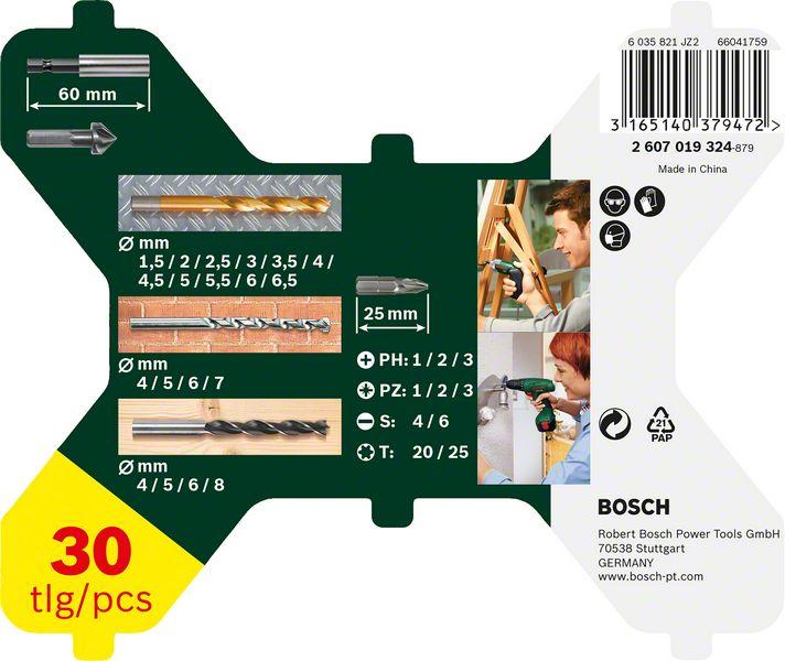 Produktbild Bosch Zubehör X-Line-Titanium Bohrer- und Schrauber-Set, 30-teilig (5.5 mm, 6 mm, 6.5 mm, 7 mm, 8 mm, 2.5 mm, 3 mm, 3.5 mm, 4 mm, 4.5 mm, 5 mm, 1.5 mm, 2 mm)