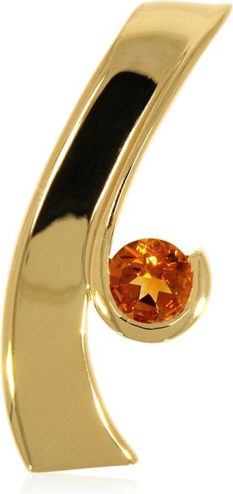 Actual product image Xen Pendant with 5 mm Madeira citrine approx. 0.50 ct. yellow gold-plated (925 Sterling silver)