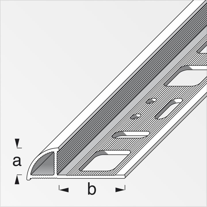 Image du produit Alfer Profilé quart de cercle PVC 1m