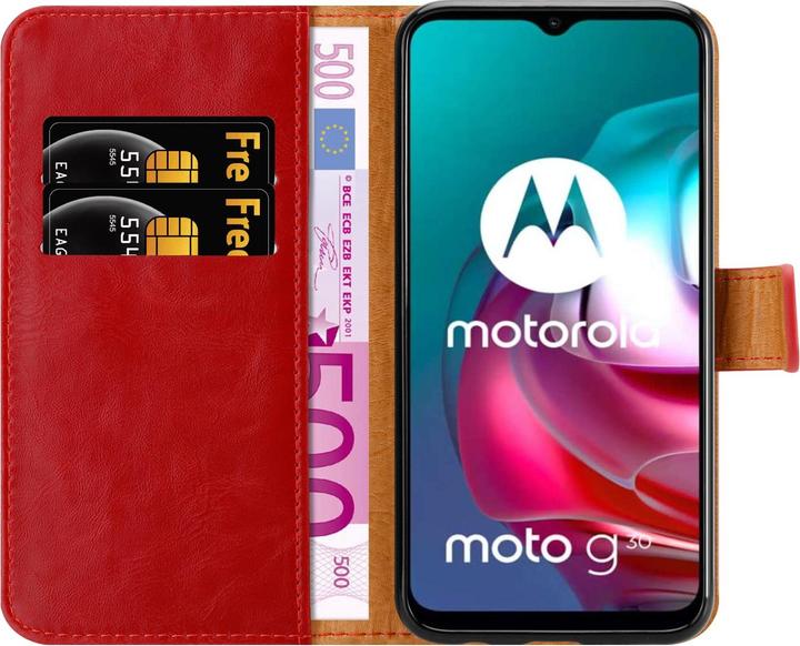Actual product image Cadorabo Luxury Book Cover (Motorola Moto G10, Motorola Moto G30)