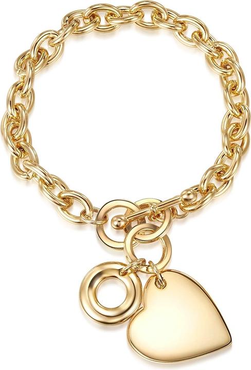 Lulu & Jane Damen Herz Metall-Legierung gelbgold - 29357 (18 cm, Metall-Legierung)