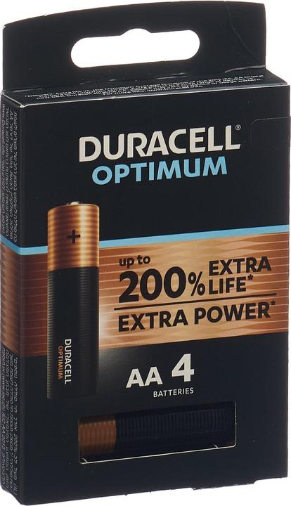 Duracell Optimum Pack de 4 piles AA