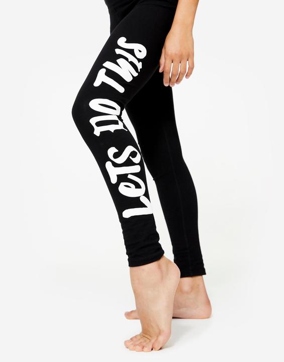 Produktbild Domyos Tanz-Leggings Mädchen Modern Dance hoher Taillenbund - schwarz mit Print (5, 6)