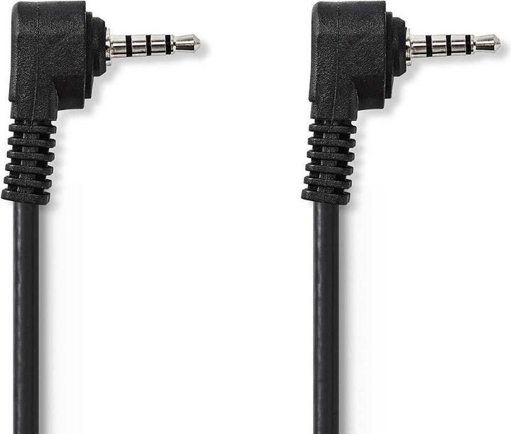 Produktbild Nedis Klinkenstecker 3.5mm 4-polig beidseitig, schwarz, 2.0m (2 m, 3.5mm Klinke (AUX))