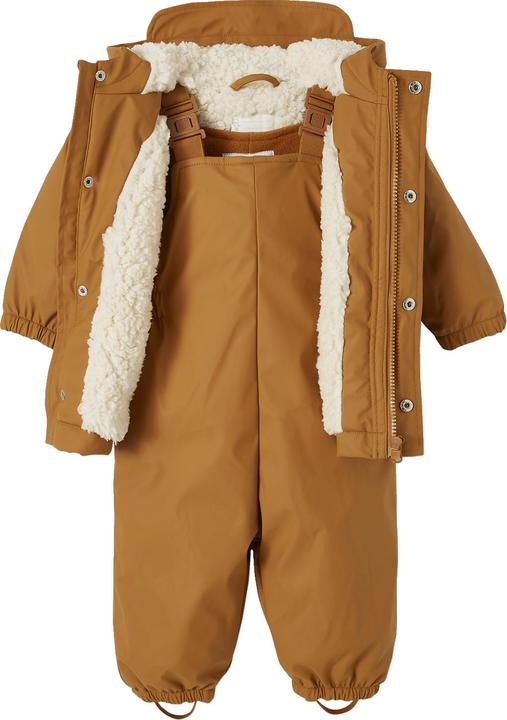 Image du produit Vertbaudet Kit bébé : Veste de pluie thermique avec fourrure tissée et pantalon pour la boue, polyester recyclé (68)