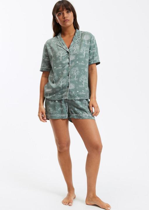 Produktbild La Redoute Collections Kurzpyjama mit Naturprint (40)