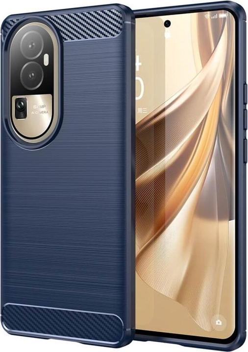 Cover-Discount OPPO Reno 10 / 10 Pro - Housse métallique aspect carbone bleu foncé (OPPO Reno 10, Oppo Reno 10 Pro)