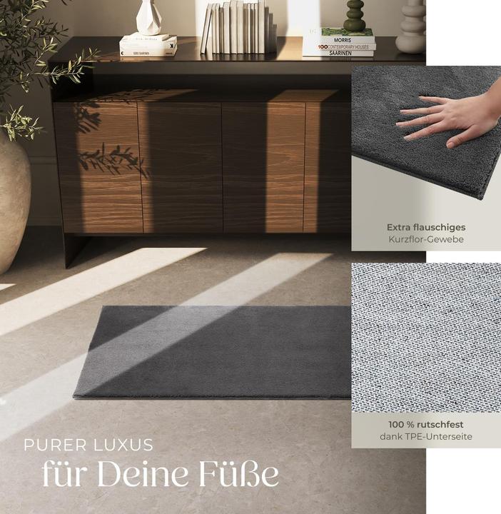 Produktbild tectake Kurzflorteppich Soft Zone (60 x 110 cm)