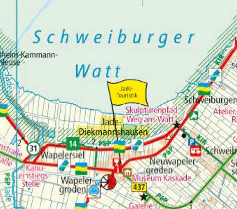 Produktbild PublicPress Radwanderkarte Friesland, Ammerland, Wesermarsch, Oldenburg
