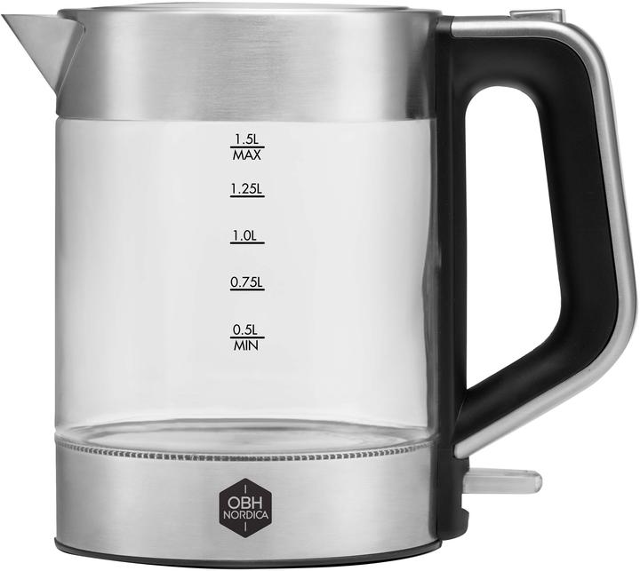 OBH Nordica Bollitore elettrico Venice Glass Acciaio inox, trasparente (1.50 l)