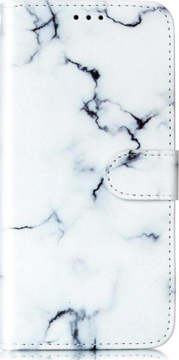 Actual product image Cover-Discount Leather case cover Marble white (Samsung Galaxy S24+)