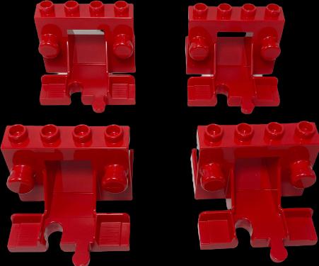 Actual product image LEGO Duplo Buffer Red - Duplo Train Buffer Red 10874 10875 10882 NEW! Lot 3x (10882)