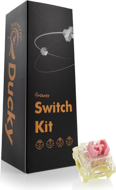 Actual product image Ducky TTC Gold Pink Switch, mechanical, 3-pin, linear, MX stem, 37g - 110 pieces