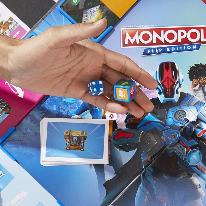 Immagine prodotto Hasbro Gaming Monopoly Flip Edition: Fortnite - gioco da tavolo dai 13 anni in su, Monopoly ispirato al videogioco