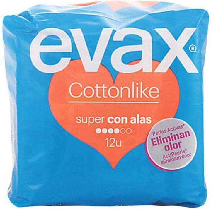Image du produit Evax COTTONLIKE compresas super alas 12 uds (12 x, Tampons sanitaires)