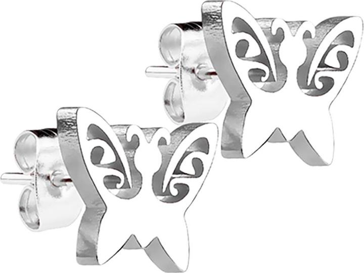 Star Piercing Ohrstecker Schmetterling silber (ohne Messing, Chirurgenstahl 316L)