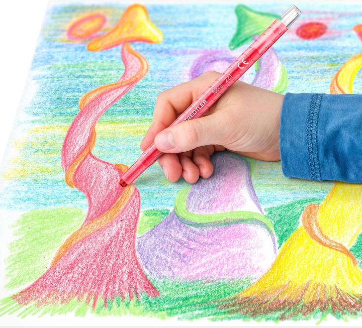 Actual product image Staedtler Noris 221 (e) (Pink, Yellow, Light blue, Light green, Peach, Orange, Blue, Red, Green, Black, Brown, Violet, 12 x)