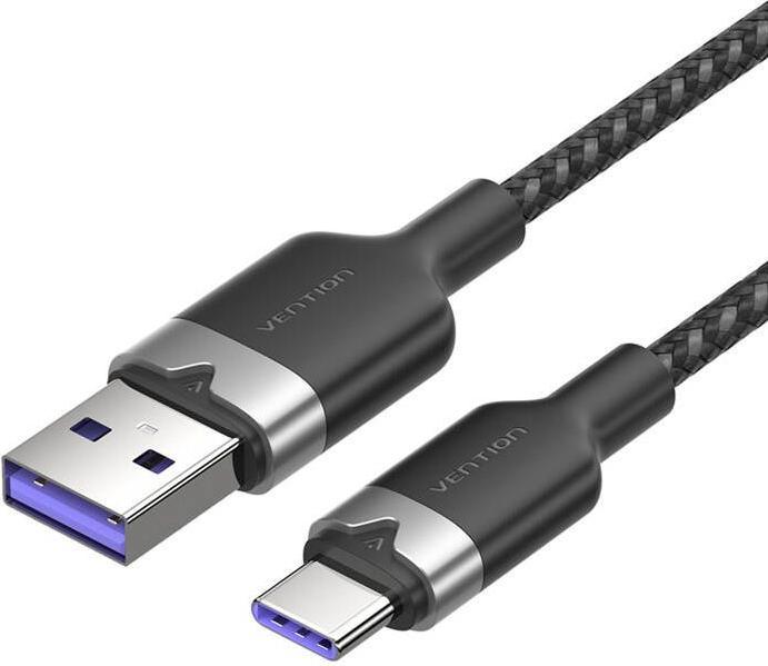 Produktbild Vention USB 2.0 A to USB-C 6A CTOBF 1M cable (black) (1 m)