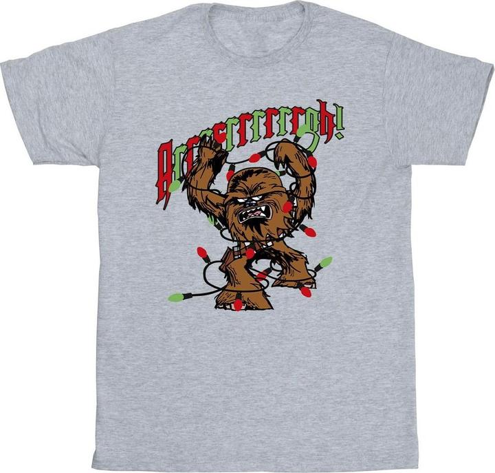 Actual product image Star Wars Mens Episode IV: A New Hope Chewbacca Argh Lights T-Shirt (S)