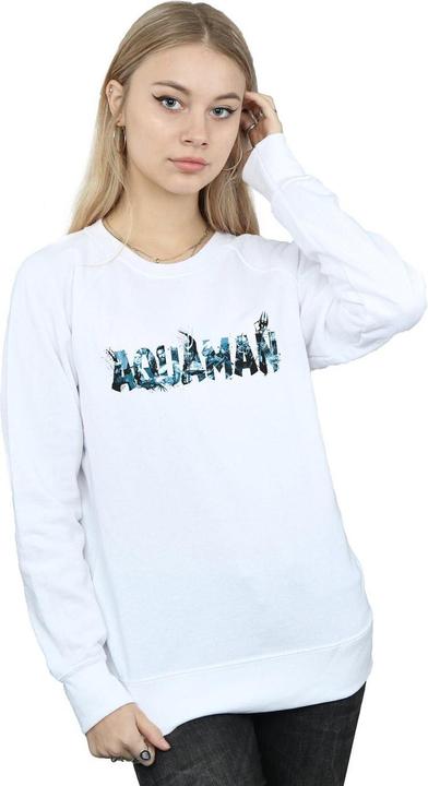 Actual product image Womens/Ladies Aquaman Text Logo Sweatshirt (L)