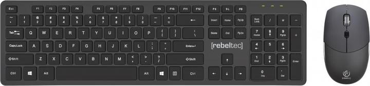 Immagine prodotto Rebeltec Bevielis klaviatūros rinkinys + pelė MAXIM 2,4GHz, 10 m nuotolis nano USB imtuvas 104 QWERT (Ing. Int., Senza fili)