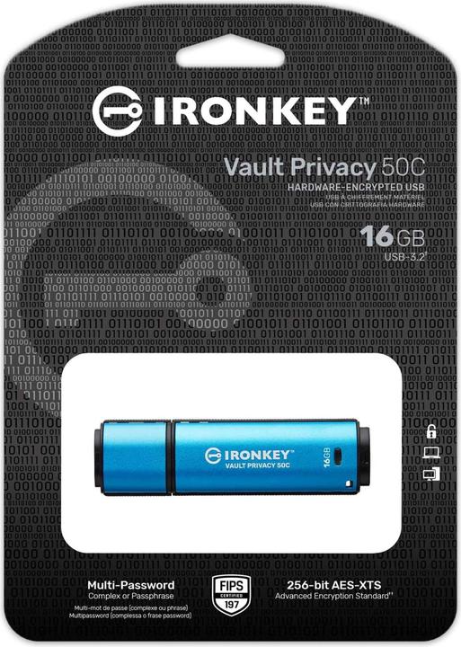 Produktbild Kingston IronKey Vault Privacy 50C (16 GB, USB-C)