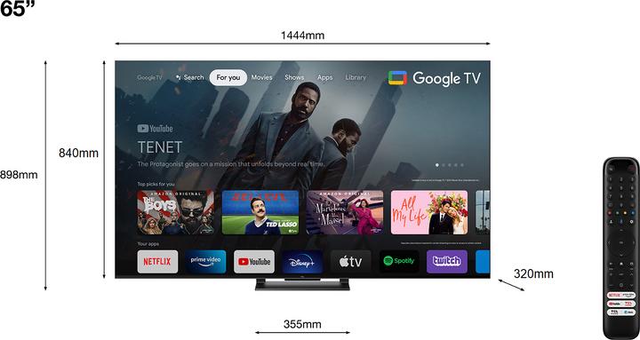 Image du produit TCL 65C745 (65", QLED, 4K, 2023)