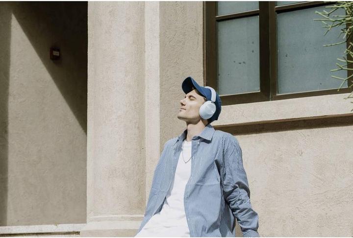 Produktbild OneOdio Handy Over Ear Kopfhörer Bluetooth® Blau Noise Cancelling (ANC, 75 h, Kabellos)