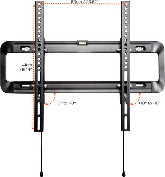Actual product image Celexon Fixed-T7075 - Bracket - for LCD TV - Black - Screen size: 106.7-177.8 cm ( (Wall, 70", 45 kg)