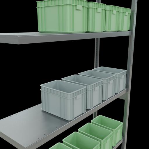 Produktbild Schulte Lagertechnik Stecksystem Anbauregal MULTIplus250 mit Längenriegel