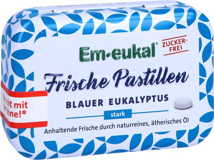 Image du produit Em-eukal Pastilles fraîches à l'eucalyptus bleu sans sucre avec xylitol (1 pcs, 20 g)