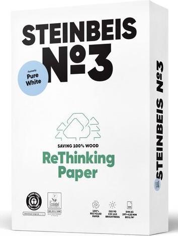 Produktbild Steinbeis Kopierpapier No.3 Rec. 80g weiss A3 500Bl (80 g/m², 500 x, A3)