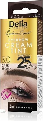 Produktbild Delia Cosmetics Delia - Henna for eyebrows cream 3.0 Dark Brown 15ml (Körperlotion, 15 ml)