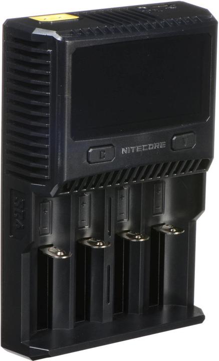 Actual product image Nitecore SC4 - Quick charger (1 pcs., 14500, 16340, 18650, 26650, Battery + charger)