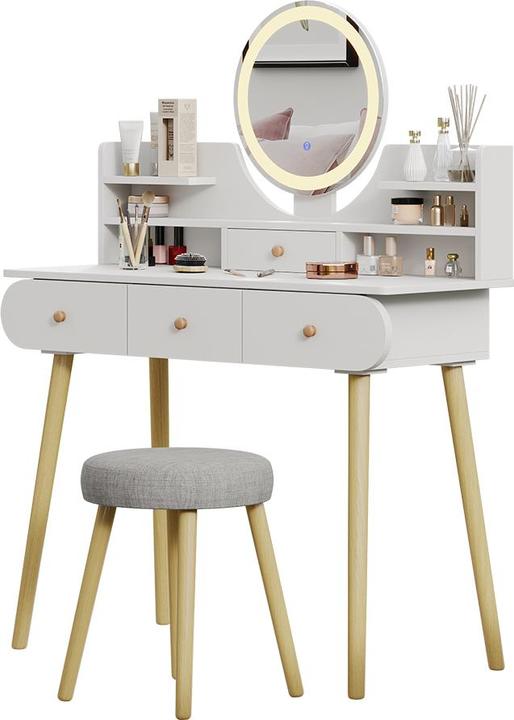 Actual product image Vicco Edda with stool and lighting (100 x 40 x 76 cm)