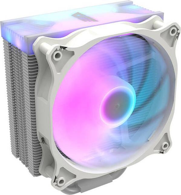 Produktbild Darkflash Tech Darkair CPU active cooling LED (heatsink + fan 120x120) white (157 mm)