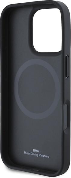 Produktbild BMW BMHMP16L23RDCLK iPhone 16 Pro 6.3" czarny/black hardcase Sign Leather Textured And Line MagSafe (Apple iPhone 16 Pro)